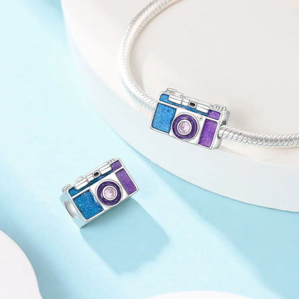 925 Sterling Silver Classic Purple Heart Shape Dragon Pegasus Butterfly Charms Beads Fit 3mm Original Bracelet DIY Jewelry Gift