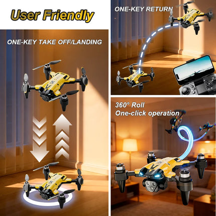 HD Aerial Drone 8K Camera Dual Lens Switch Horizontal Vertical Shooting Gesture Photo Video VR Glasses HDR Imaging App Control RC Drone