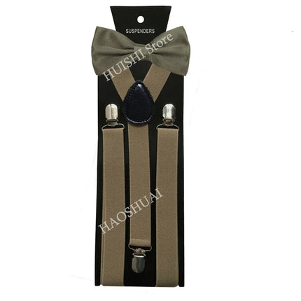 Hot Sale Suspenders Bowtie Sets Mens Women Boys Party Wedding Y-Back Shirt Braces Butterfly Belt Bow Tie Suit Accessories Gift