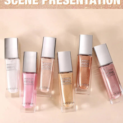  Liquid Highlighter Starlight Liquid Fine Sparkle for Face Body Long-Lasting Glow for Stage Festival & Photography Makeup