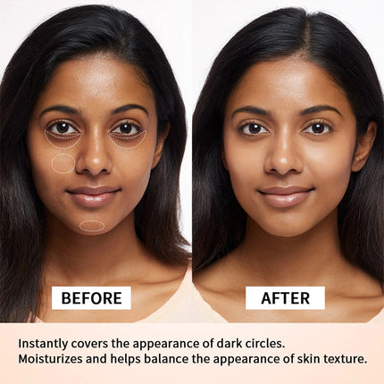 Lakerain Under-eye Color Correcting Concealer Covers Dark Circles Neutralizes Skin Moisturizing Natural-looking Concealer Cream