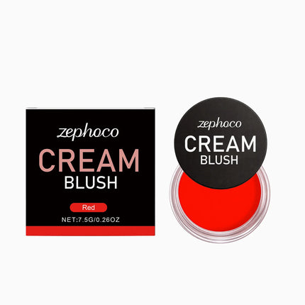 Red Silky Moisturizing Blush, Hydrating and Colorful for a Rosy, Radiant, Natural Contouring Makeup Look