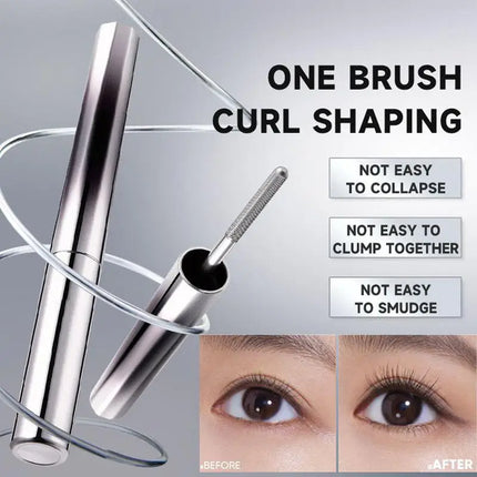 Iron Wand Mascara Beauty Makeup Curling Black Lash Eyelash Extension Waterproof Liquid Volume Mascara Long-wearing Cosmetic