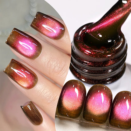 BORN PRETTY 1 Bottle Blazing Sky Cat Magnetic Gel Nail Polish Colored Metal Ruby Red Soak Off UV Crystal Varnish Nail Art 10ml