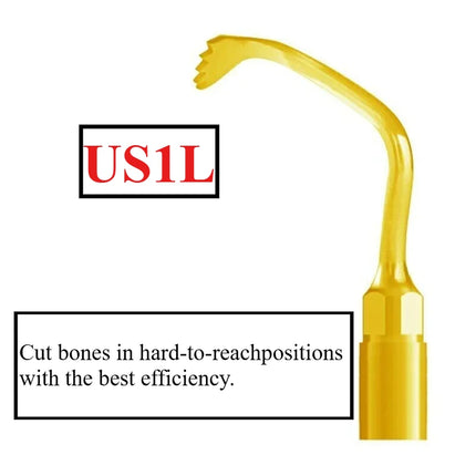 Finer 1pcs Dental Piezosurgery Tip Bone Surgery Tip Ultrasonic Bone Cutter Exelcymosis Dental Surgery Tip Fit Mectron Woodpecker