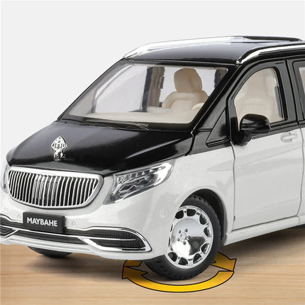 1:24 Maybachs VITO VS680 MPV Key Control Alloy Luxy Car Model Diecasts Metal Vehicles Car Model Simulation Sound Light Kids Gift
