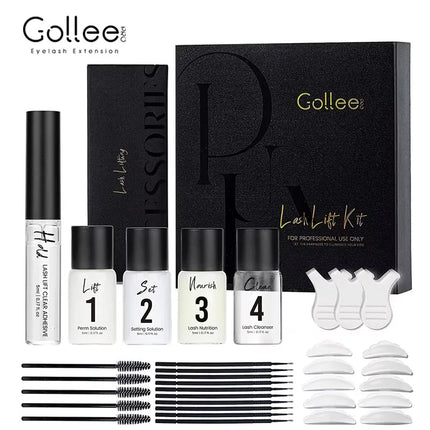 Gollee Lash and Brow Curling Perm Kit Natural Eyelash Lifting Perm Treatment Makeup Long Lasting 4-6 Weeks For Lash Curler Perm