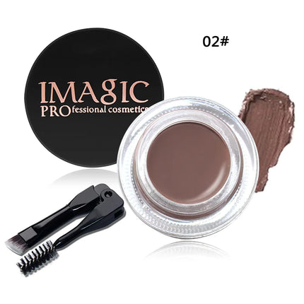 IMAGIC Professional Eye Brow Tint Makeup Tool Waterproof Brow Cream 6 Color Black Brown Eyebrow Gel With Brow Brush
