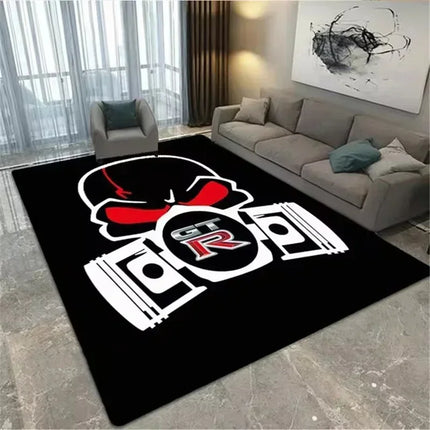 Skyline R34 Rug Velvet Flannel Printed Floor Mat Car Design Decorative Carpet Living Room Home Decor