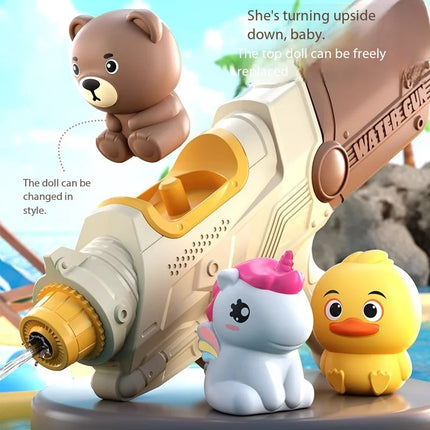 2026 Summer Single Double Nozzle Water Gun, Large Capacity Cartoon Unicorn Duck Water Gun, Outdoor Beach Water Play Toy