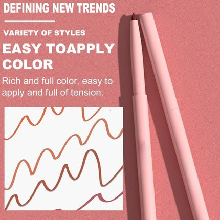 6pcs Lip Liner Pen Set Long-Lasting, Waterproof Sweatproof, Easy Coloring Non-fading Color Rendering Lip Gloss Set Beauty Makeup
