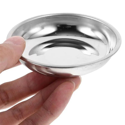 10Pcs Sauce Dish Stainless Steel Sauce Bowl 8cm Round Seasoning Dishes Sushi Dipping Bowl Saucers Bowl Mini Appetizer Plates