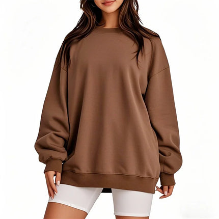 NEW Women Long-sleeve Pullover Sports Casual Sweatshirt Women's Round Neck Loose Tops Spring Autumn Women's Sweatshirt
