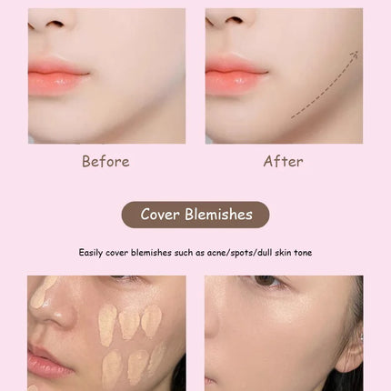 White Pink Liquid Brightening Concealer Matte Face Highlight Stick Cover Acne Spot Dark Circles Moisturizing Concealer Makeup