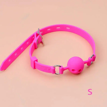 All Silicone Mouth Gag Breathable Ball Gag Adjustable Belt Mouth Sex Toys For Adult SM Games Sexyshop Erotic Accessories