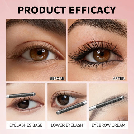 Steel Pipe Spiral Material Mascara,1pc/2pcs/3pcs/5pcs Mascara Base,Special Spiral Brush Head,24hour Lasting Lashes Primer Makeup