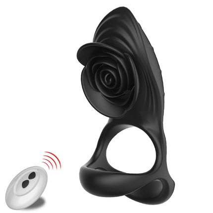 Rose Lock Ring Vibrator for Men,delayed Ring for Masturbation,stimulating Penis and Prolonging Orgasm,adult Products for Couples