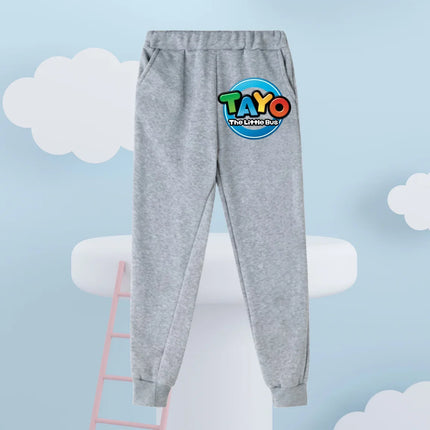 Tayo The Little Bus 2026 Cartoon Zipper Hoodie 3-14Y Boys Girls Autumn Winter Kawaii Street Hot Fashion Outdoor Casual