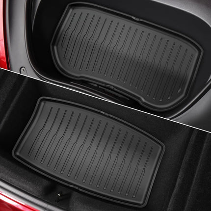 For Tesla Model 3 Highland 2026 2025 Floor Mats with Door Sill Protector Full Cover Floor Liners with Front Rear Cargo Liner