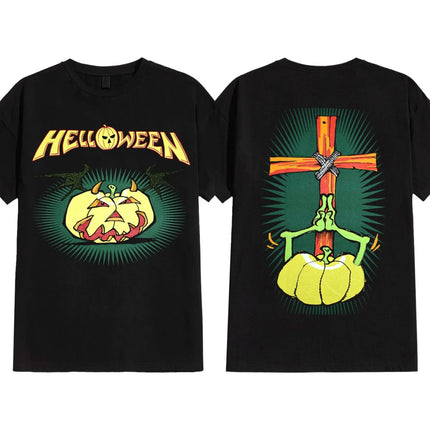 Helloween United Forces T-Shirt Women Men Oversized Street Y2K Hip Hop Short Sleeve Hip Hop Casual Cotton Female Male Clothing
