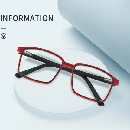 ZENOTTIC Fashion Rectangle Prescription Glasses Men Myopia Eyewear Fashion Women Hyperopia/Progressive Optical Eyeglasses