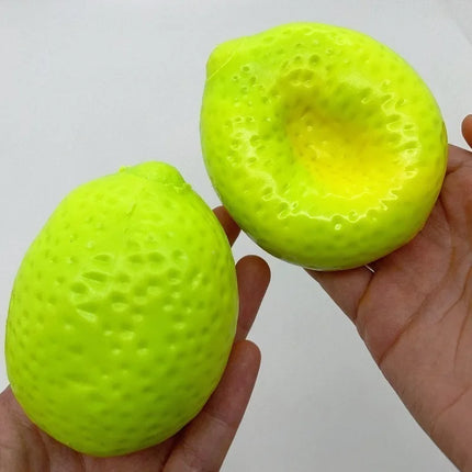Crunchy Squishy Lemon Stress Ball Toy Crispy Handmade Color-Changing Lemon Squishy Fidget Ball ASMR Sensory Stress Relief Toy