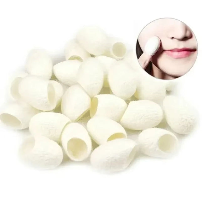 10Pcs Organic Natural Silk Cocoons Silkworm Balls Face Skin Care Scrub Purifying Acne Anti Aging Whitening Hot Sale