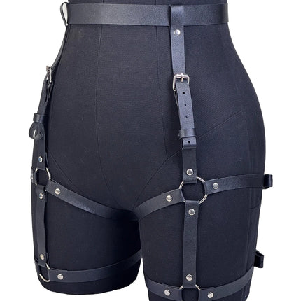 Women Sexy Leg Harness Pu Leather Thigh Garter Belt Gothic Clothing Bdsm Bondage Lingerie Suspenders Fetish Clothing Accessories