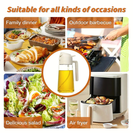 Press Type Glass Oil Spray Oil Bottle Spray Oil Dispenser Oil Jar BBQ Kitchen Baking Roasting Picnic Kitchen Tool Glass Oil Spra