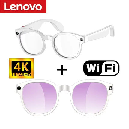 Lenovo AI Smart Glasses 4K 8MP Translation Camera Shooting Image Bluetooth Call Recording Music Smart Sunglasses 2026 New