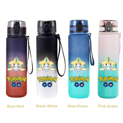 650ML Pikachu Anime Pokemon Portable Plastic Water Bottle High Capacity Outdoor Pikachu Water Cup for Kids Sports Water Bottle