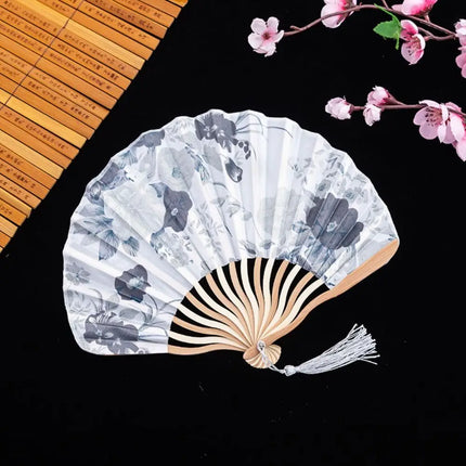 Japanese Shell Fan Summer Folding Silk Fan Chinese Retro Portable Women Bamboo Dance Fans Mini Wedding Gift Hand Fans Home Decor
