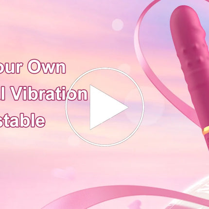 Mini Size Thrusting Dildo Vibrator Suction Cup G Spot Massager 10 Modes Clitoral Stimulator Adult Sex Toy for Women Beginner
