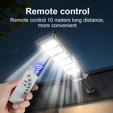 12000W Solar Lights Commercial LED Outdoor Dusk To Dawn Solar Street Lamp Waterproof Backyard Garden Security Lighting IR Sensor