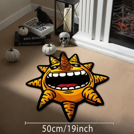 VIKAMA cartoon sun monster shaped carpet anti slip soft floor mat bedroom living room entrance door fun home decoration foot mat
