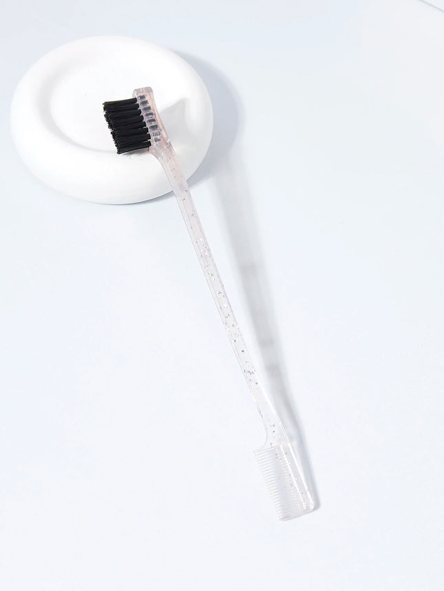 Double-sided edge control brush, beauty natural styling hair edge brush eyebrow brush, special for real hair