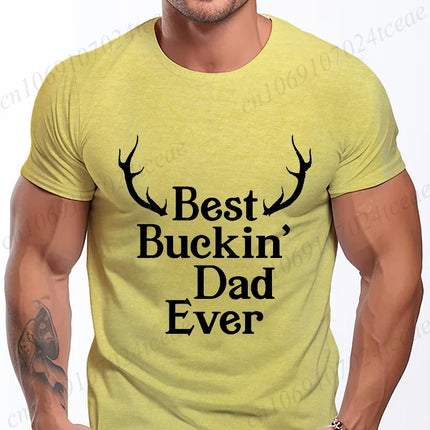 Mens Street T Shirt Best Dad Ever for Amazing Dad Funny Fathers Day Tees Summer Classic Men's T-shirt Street Oversized Clothing