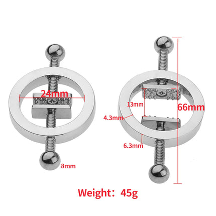Stainless Steel Adjustable Nipple Clips Erotic Goods Nipple Stimulation Breast Bondage Restraint Bdsm Sex Toy for Woman