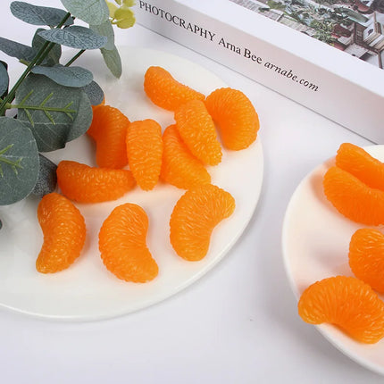 New Simulation Orange Petal Fruit Model Key Chain Creative Backpack Hanging Accessories Key Ring Party Gift