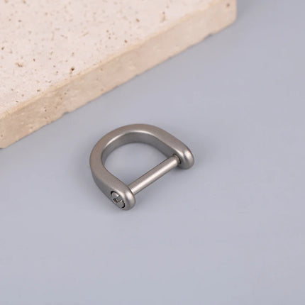 Titanium D Ring Key Shackle U Shape Key Ring Horseshoe Clasp For Car Fob DIY Leather Key Organizer Keychain