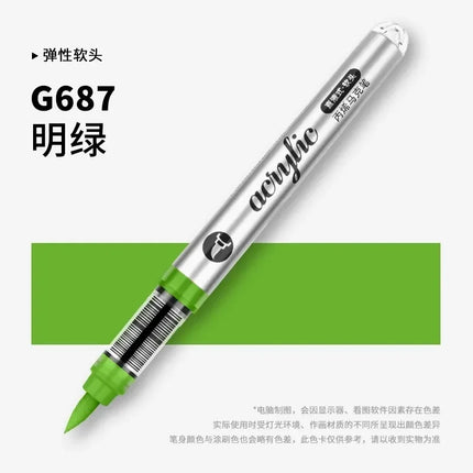 GRASP 120/1 Colors Acrylic Marker Pens Waterproof Pen Soft Brush Nib Student Art for Glass Stone Art School Supplies Stationery