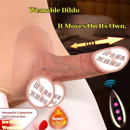 Dildos Strap on Wearable Realistic Dildo Pants for Women Skin Sliding Foreskin G-spot Penis Harness Erotic Panties Adult Sex Toy