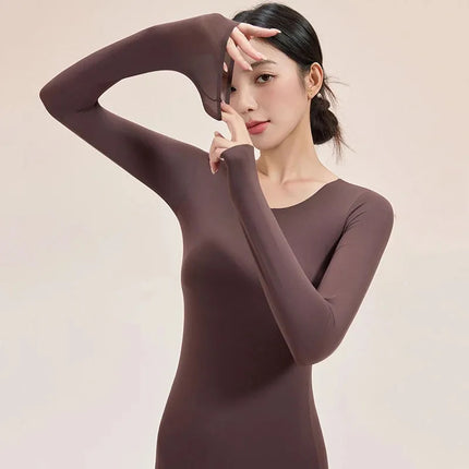 2026 Winter Women Thermal Underwear Seamless Comfortable Long Sleeve Thermal Underwear Ultra-thin Autumn Clothes Pants Base Set