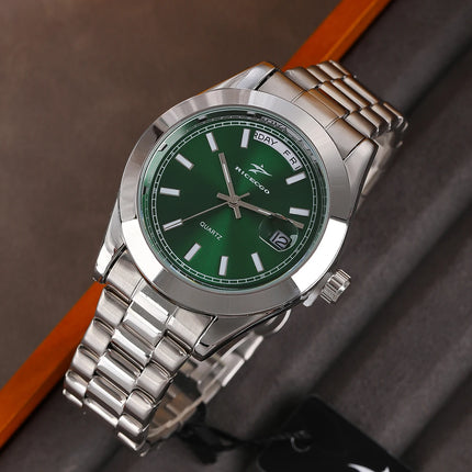 Fashion Watch Casual Clock for Men Business Daily Stainless Steel Quartz Wristwatch Clock Watch for Couples Father Gift