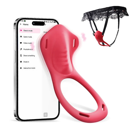 APP Controlled Vibrating Panty for Women, Wireless Remote Clit Stimulator Wearable Vibrator, Silicone Smart Sex Toy for Couples