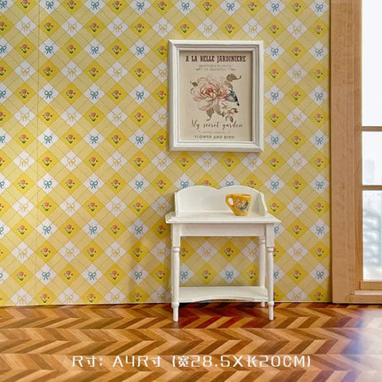 Doll House Wallpaper Background Board Sticker Photo Scenery Wallpaper Miniature Rement Doll Accessories Colorful Wallpaper