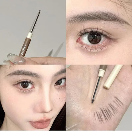 1PC Waterproof Double-Ended Eyebrow Pencil Ultra Fine Eyebrow Pencil Sweat-proof Long Lasting Professional Eye Makeup Cosmetics