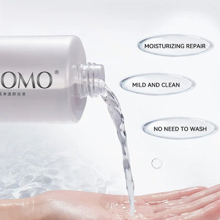 GECOMO Hyaluronic acid makeup remover-3-in-1 Eye, Lip, and Face Cleanser，Gentle, Suitable for Sensitive Skin, Pump Bottle