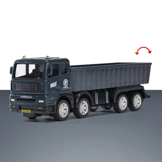 1pcs/Simulation Transporter Container Truck Freight Vehicle Children Kids Pull Back Car Model Educational Toys for Boy Game Gift