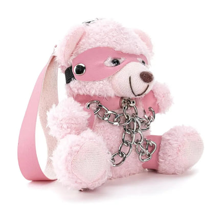 BDSM Erotic Sex Toys Plush Bear Valentines Gifts Toy Couple Pendant PU Leather Restraints Bondage Set